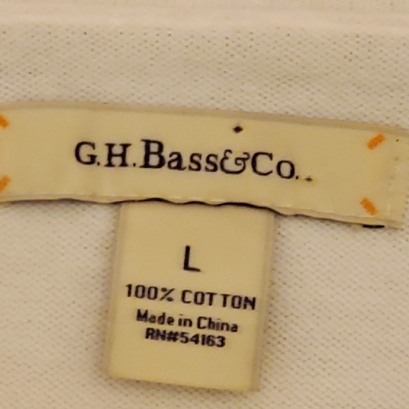 **SOLD**Womens G.H. Bass Co Cream Scoop Neck Fox Teddy Sweater, Size Large - Picture 7 of 7